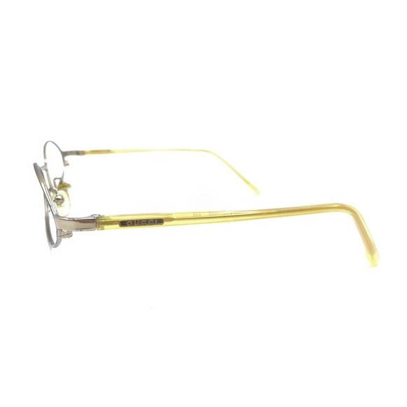 Gucci GG 1668 838 Gold Yellow Oval Eyeglasses Frames 49-19 135 Italy Designer - Picture 7 of 12